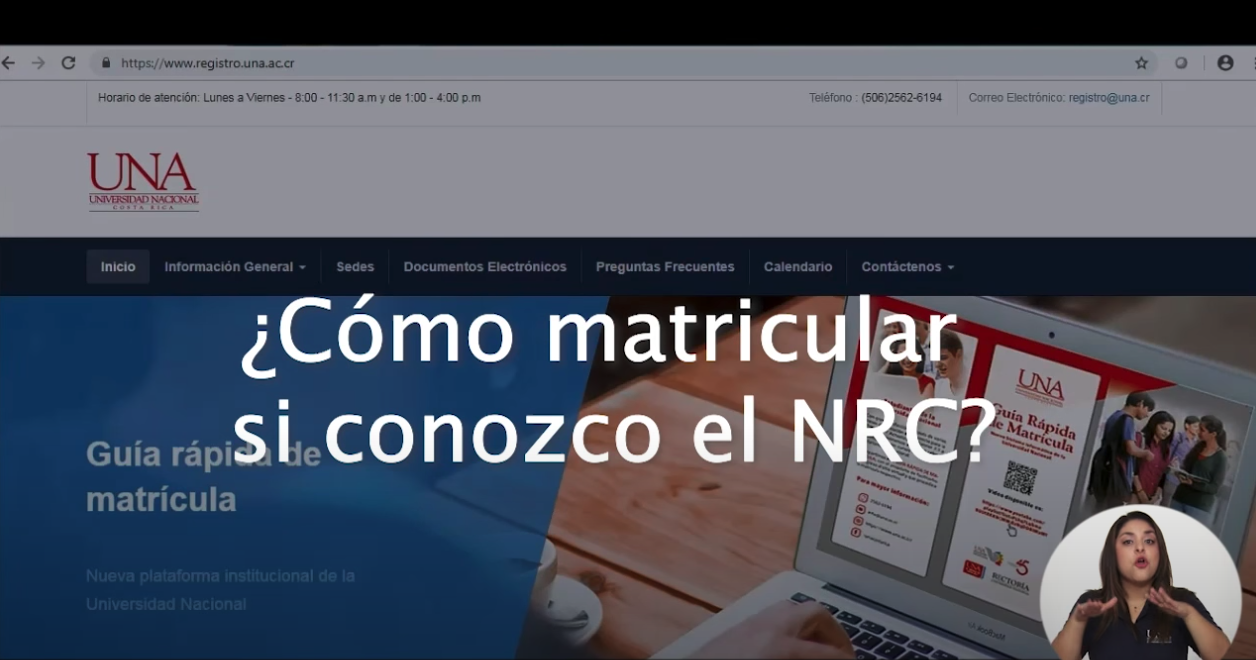 ¿Cómo matricular si conozco el NRC?