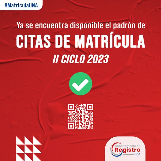PUBLICACIÓN PADRÓN CITAS DE MATRÍCULA II CICLO 2023