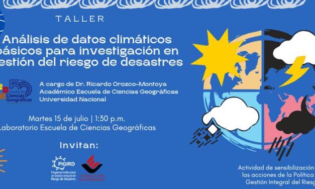 Taller:  Análisis de datos climáticos básicos para investigación en gestión del riesgo de desastres