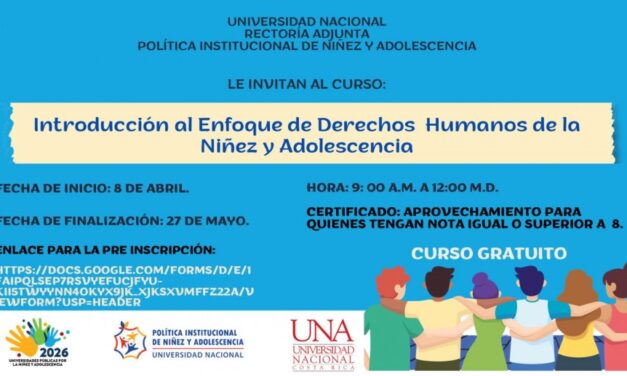 Invitación: Curso de Introducción al Enfoque de Derechos Humanos de la Niñez y la Adolescencia